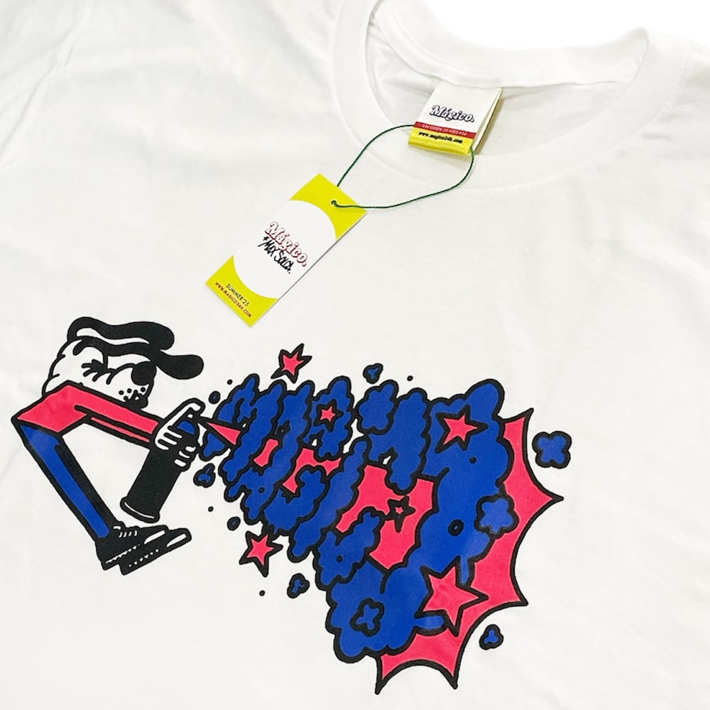 MÁGICO x Max Solca - "Spray" tee (White)