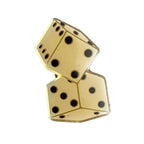 Vintage 80's Dice pin