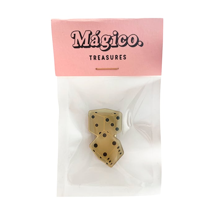 Vintage 80's Dice pin