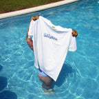 MÁGICO - Logo Tee (White/Royal blue)