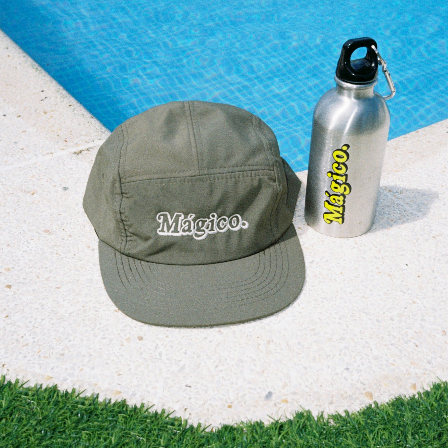 MÁGICO - Waterproof 5-Panel Cap (Olive/Sand)