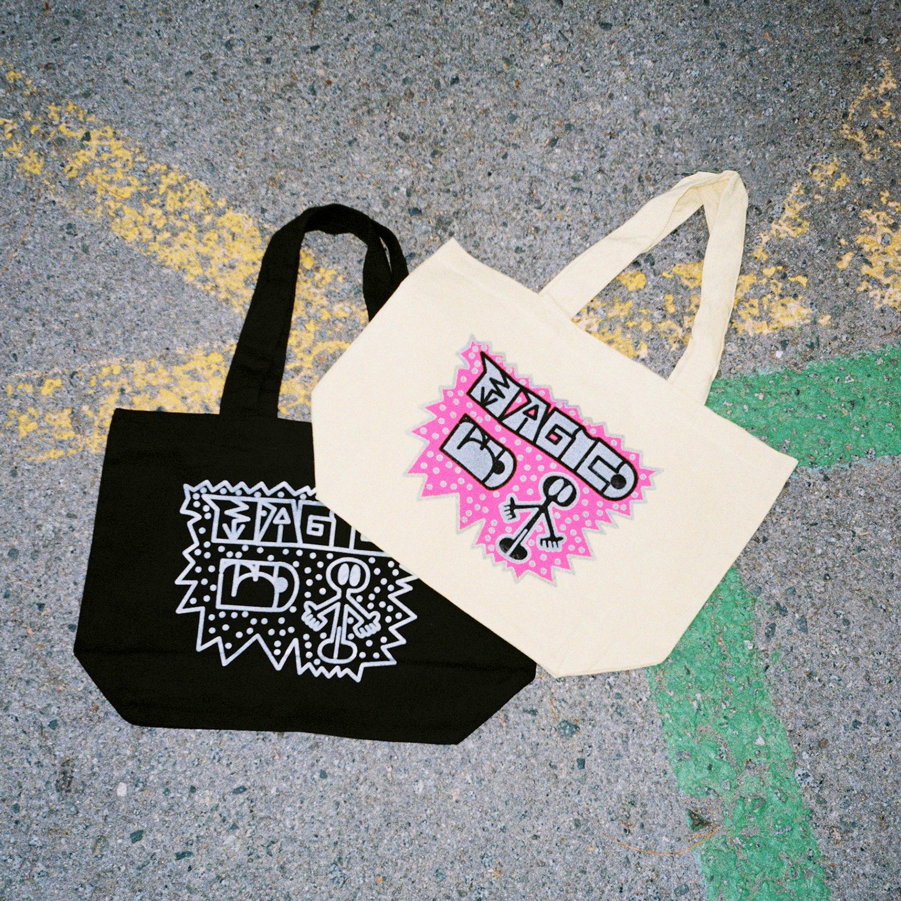 MÁGICO X Zombra - Shopping bag (Natural/Silver/Neon Pink)