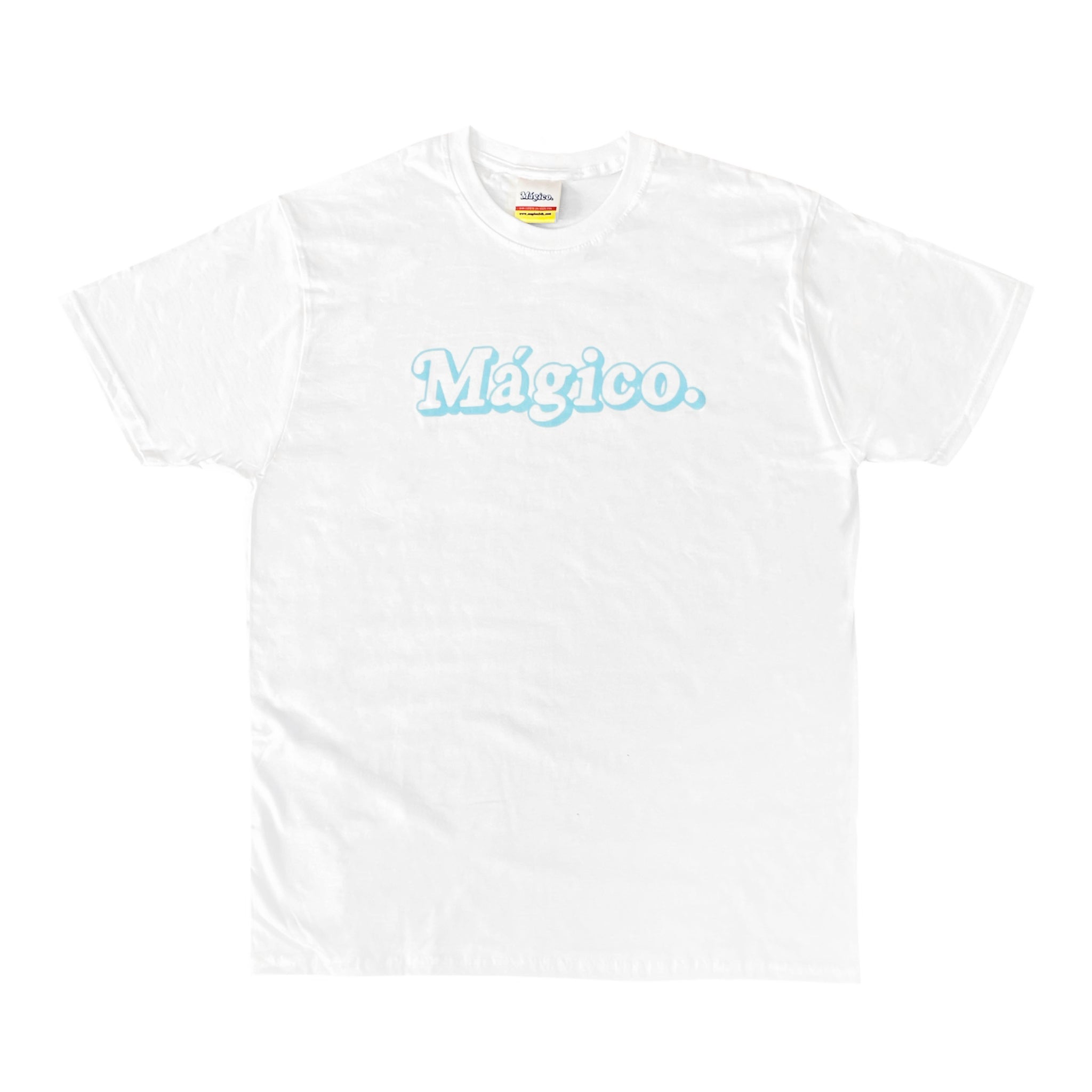 MÁGICO - Logo tee (White/Baby blue)