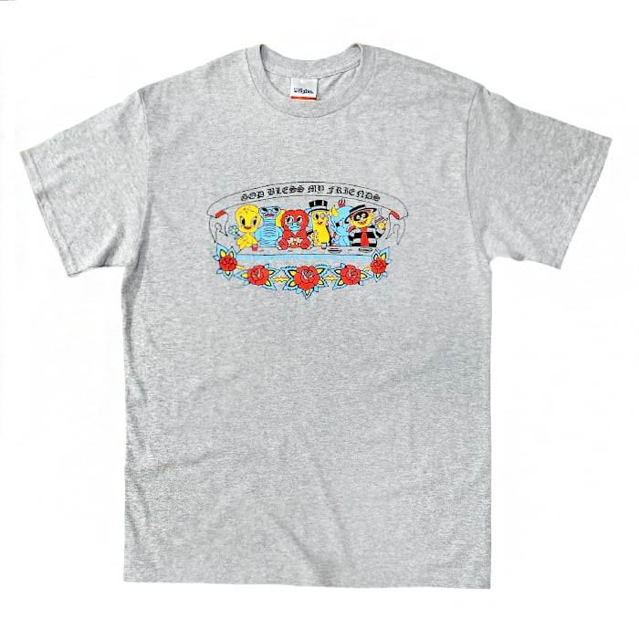 MÁGICO X Cooly tattoo - "Friends" t-shirt (grey)