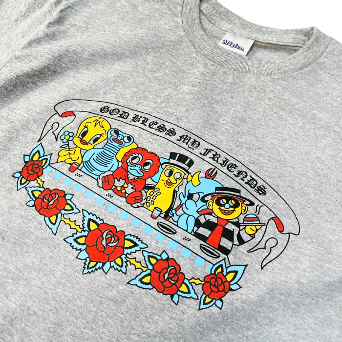 MÁGICO X Cooly tattoo - "Friends" t-shirt (grey)