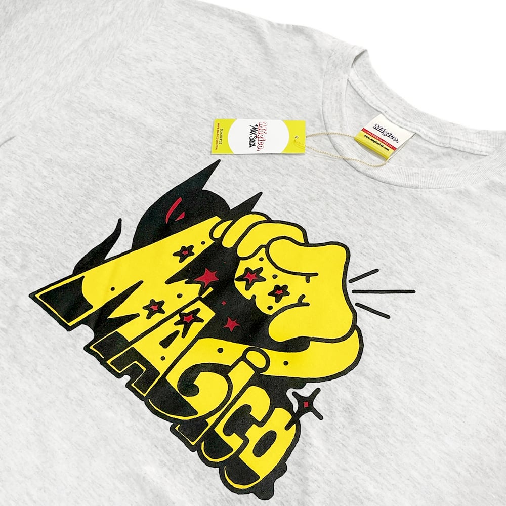 MÁGICO X Max Solca - "The Cat" tee (Light gray)