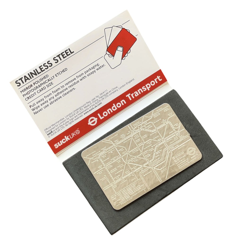 Vintage 2010 London Underground - Polished stainless map.