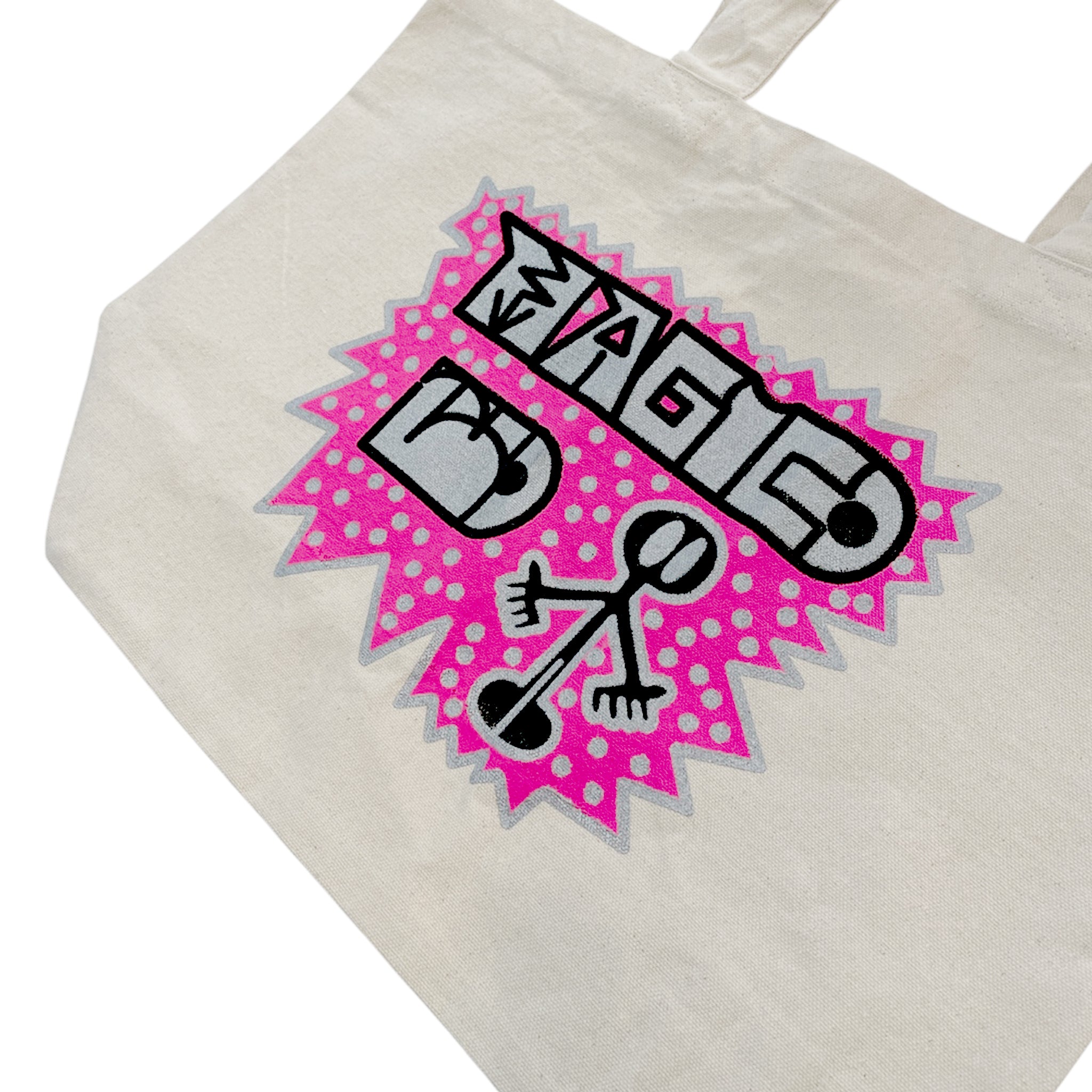 MÁGICO X Zombra - Shopping bag (Natural/Silver/Neon Pink)