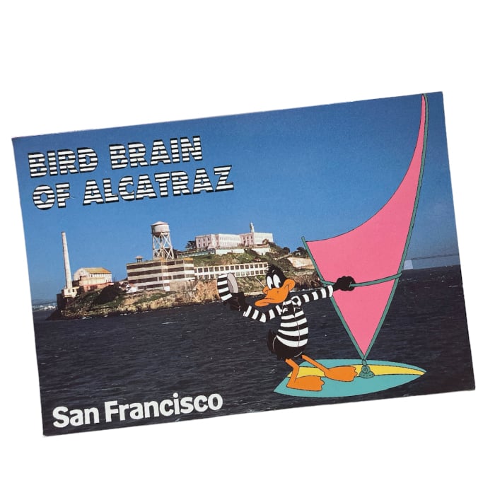 Vintage 1994 Daffy Duck - "Alcatraz" USA postcard